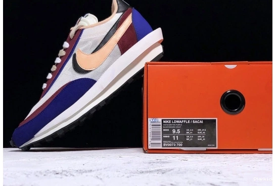 White Nike sacai Waffle BV0073-700 Blue LD 1114